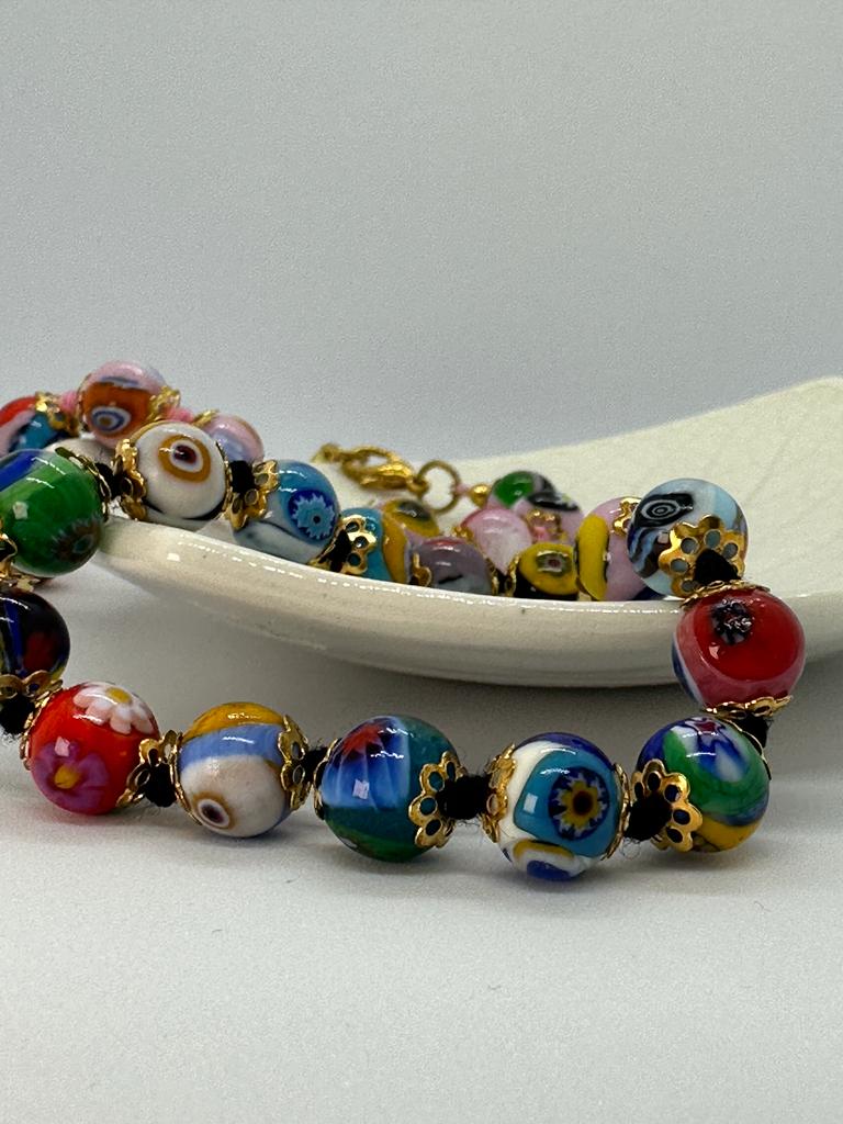 Amazon.com: Murano Glass Necklace for Women, Vintage Murano Glass & Pearl  Beads Choker Necklace, Beaded Floral Murano Glass Necklaces : Handmade  Products